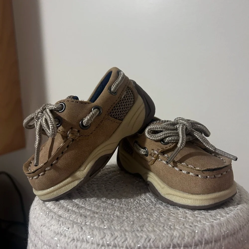 Tan Kids Moccasin Shoes
